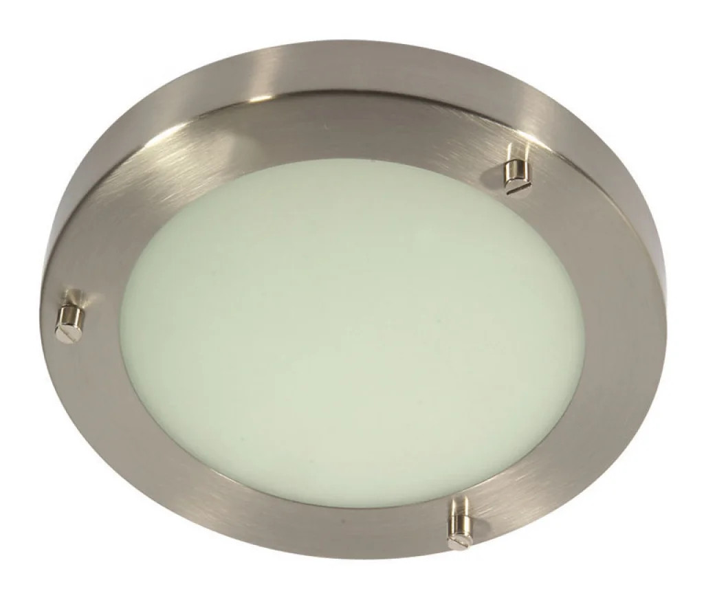 Bathroom Light Silver Rondo G9 IP44 Antique Chrome 185mm Oaks Lighting AC