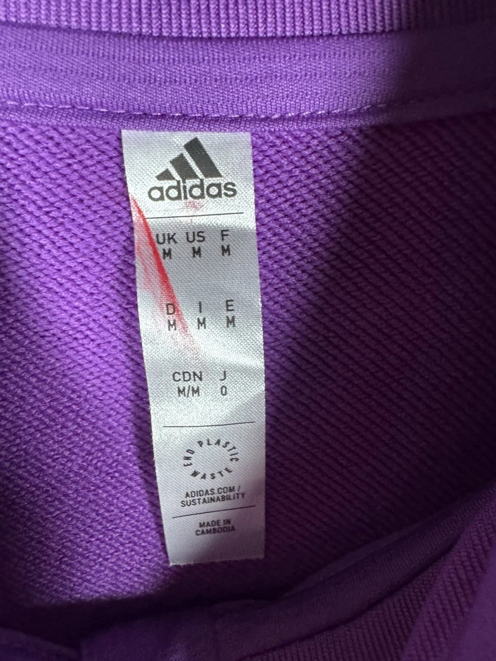 Adidas Real Madrid Shirt Mens Medium 1/4 Zip Stretch Casual Training Activewear - Image 3 of 4