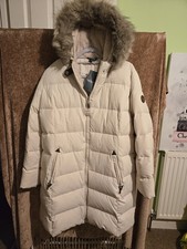 NEW Lauren Ralph Lauren Down Puffer Jacket Coat - Cream - Plus Size 1X (UK 20/22
