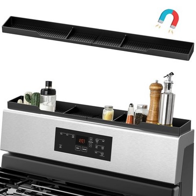 Stove Top Shelf 30 Inch - Silicone Material Magnetic Shelf for Stove - 3 Func...