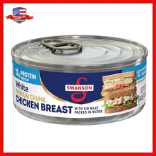 Swanson White Premium Chunk Canned Chicken Breast in Water, Fully Cooked Chicken