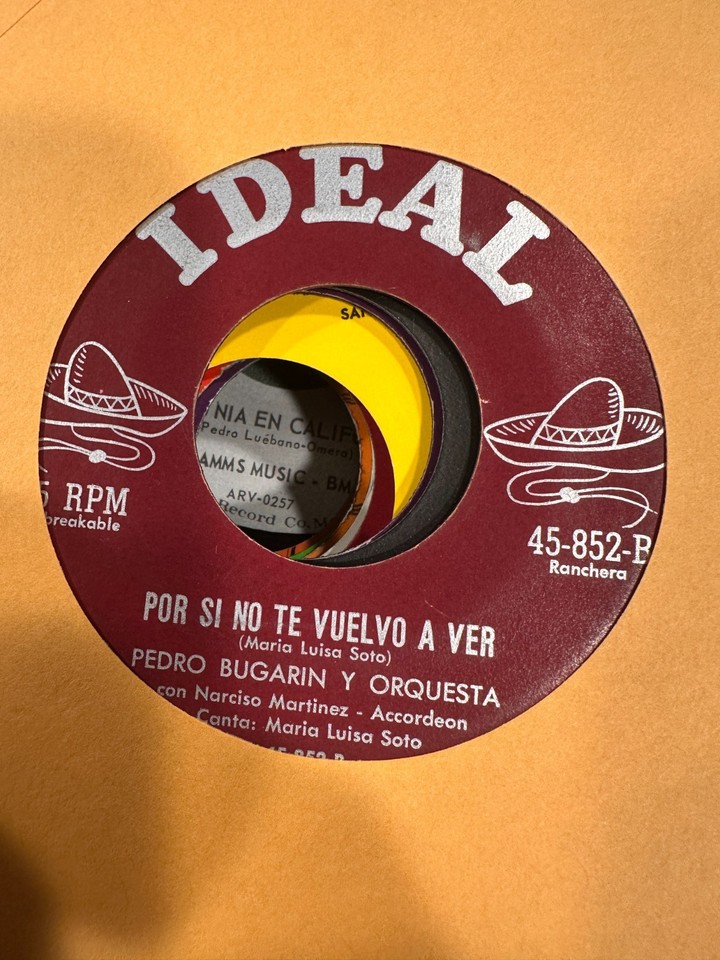 Latin 45 Tex Mex Tejano Ideal Pedro Bugarin Narcisco Martinez Maria ...