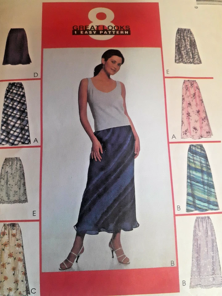 McCall's 2255 Skirt Pull On Sewing Pattern Ladies 6 8 10 Knee Maxi Easy Modest - Image 2 of 4
