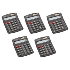 Amazon Basics LCD 8-Digit Desktop Calculator, Portable and Easy to Use, Black 