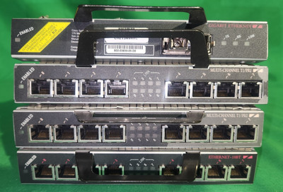 LOT of 4* Cisco C7200VXR-10BT 8-Port, Gigabit Ethernet, (2) Multichannel T1/PRI