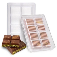 Authentic Polycarbonate Dubai Chocolate Mold, Professional Deep Chocolate Bar...