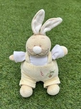 RARE VINTAGE NOUKIE'S Bunny Rabbit  Soft Plush Toy Comforter Yellow Vintage