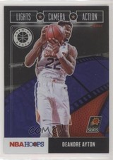2019 NBA Hoops Premium Stock Lights Camera Action Purple DeAndre Ayton #4 03zv
