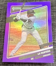 2021 Panini Donruss - Variation Luis Robert #143 Holo Purple La Pantera