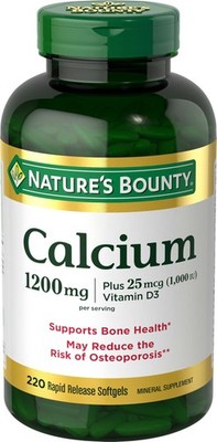 Calcium 1200mg with Vitamin D3, 220 Count Gluten Free, N/a