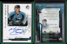 2006-07 SP Authentic Future Watch RC Auto #201 Matt Carle Sharks 180/999
