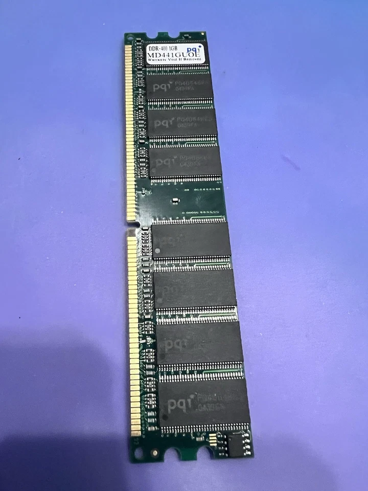RAM de escritorio PQI 1 GB DDR1 PC-3200 (DDR-400) 184 pines DIMM confirma DDR1 SDRAM Foto 4 de 4