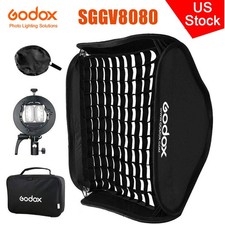 GODOX Softbox 32"x32" Soft Light Modifier Box with Grid S2 Type Flash Bracket