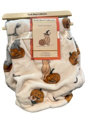 Pooh Bear Collection Halloween Pumpkin Baby Plush Blanket Lightweight Soft New