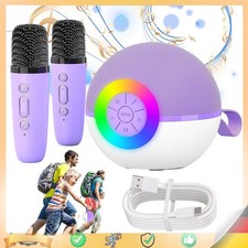 Ankuka Karaoke Maschine mit 2 Mikrofonen für Kinder & Erwachsene Gesanganlage