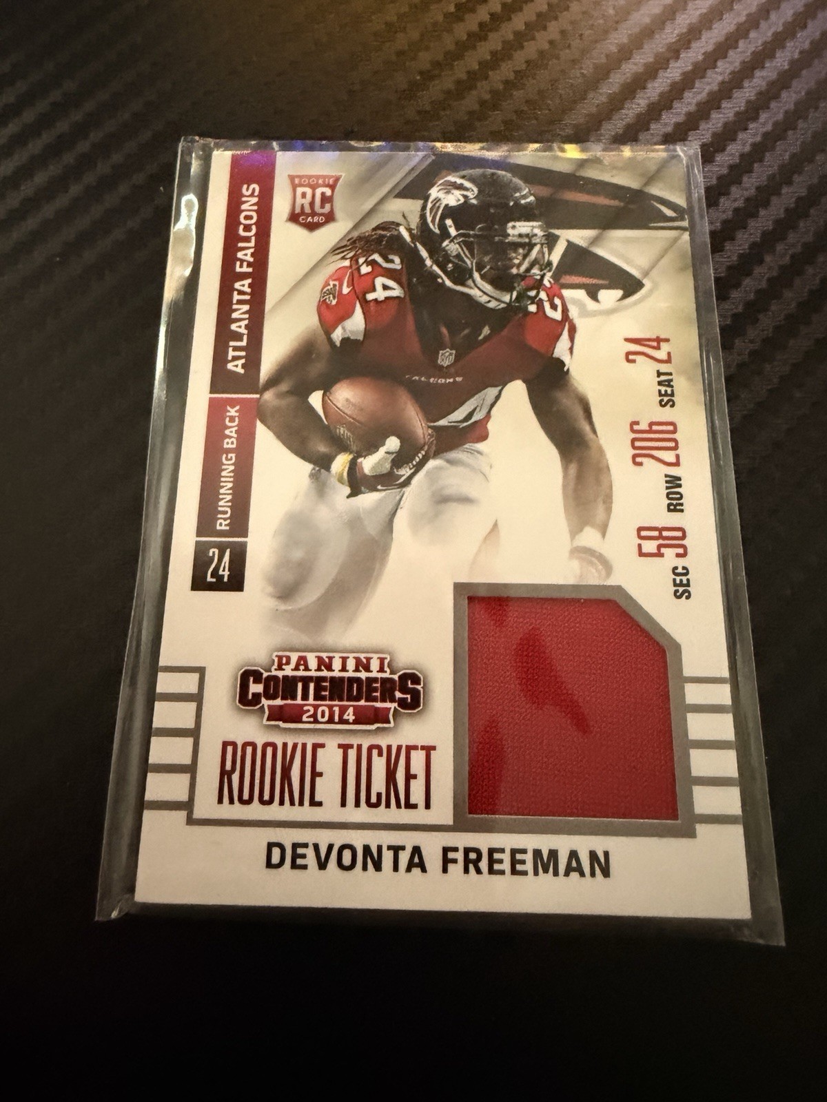 Devonta Freeman Panini Contenders Rookie Ticket Swatches #15 Base