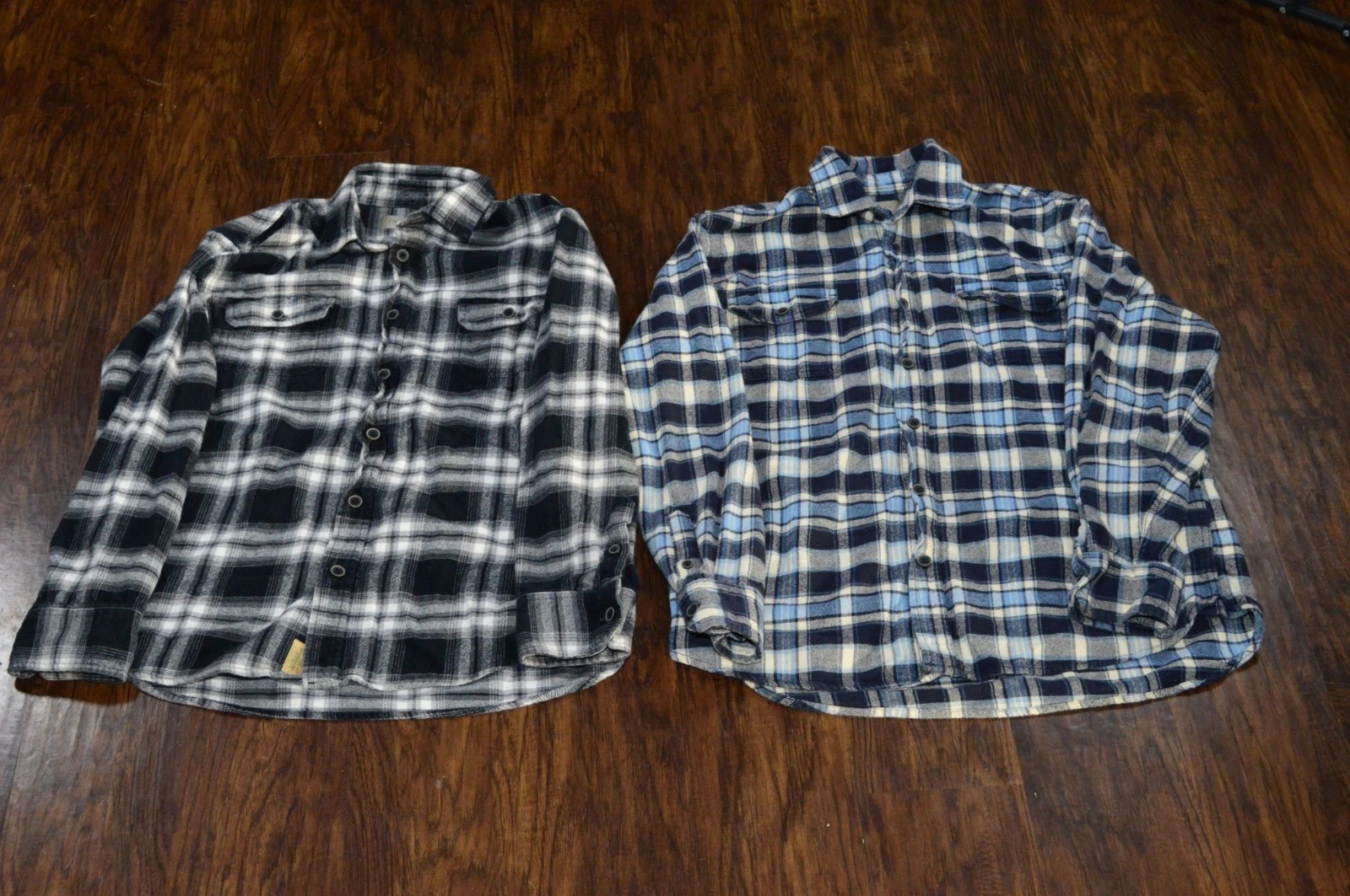 Mens Size L Plaid Button Up Flannel Shirts Jachs Gorpcore Grunge Normcore Work