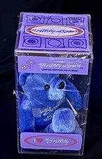 VTG 1999 Britney Spears Limited Edition Bean Bear. Blue with case and tags