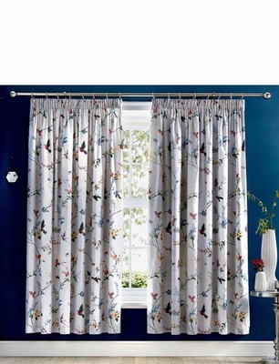 Mansfield Blumen und Fliegender Vogel Vorhänge (66'' B x 72'' T von Chums