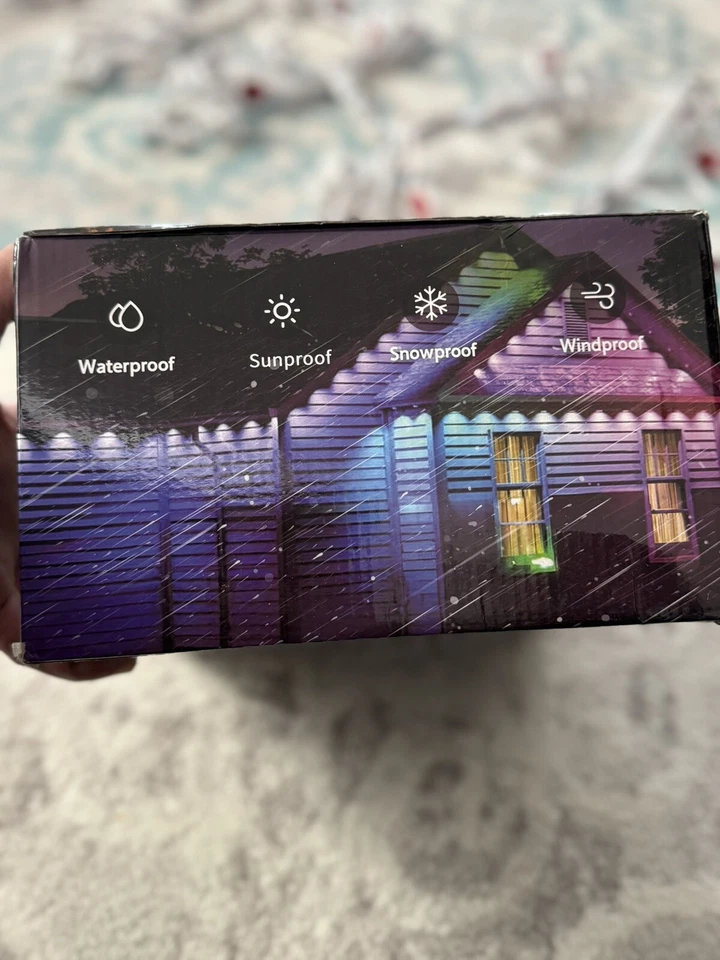 ASAHOM Permanent Outdoor Lights for House, 100ft with 60 RGBCW 100FT, White - Image 3 of 3