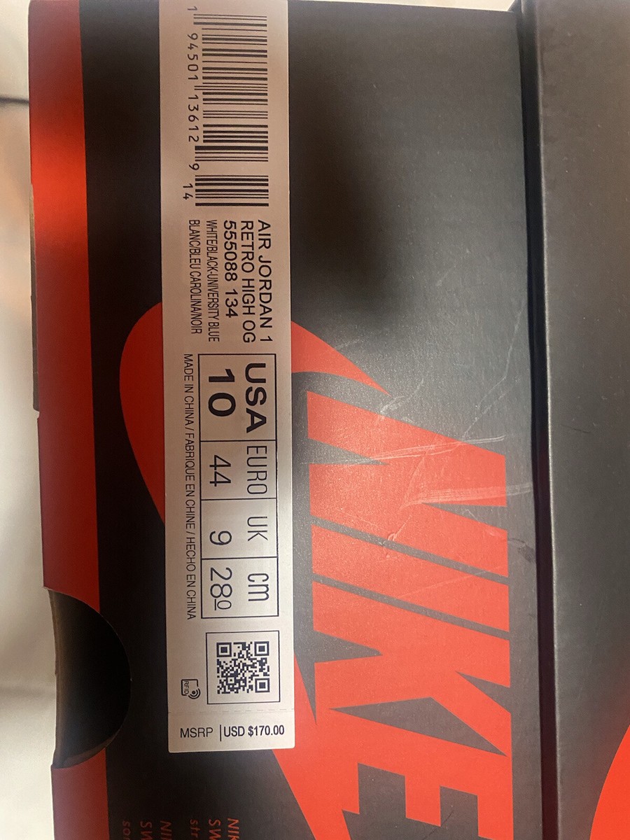 Size 10 - Jordan 1 Retro High OG University Blue 194501136129| eBay