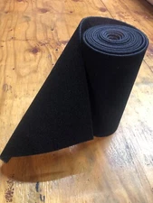 NEW Black Ribbed Bunk Carpet / Marine Boat Trailer Runners / Outdoor - 12" x 50'