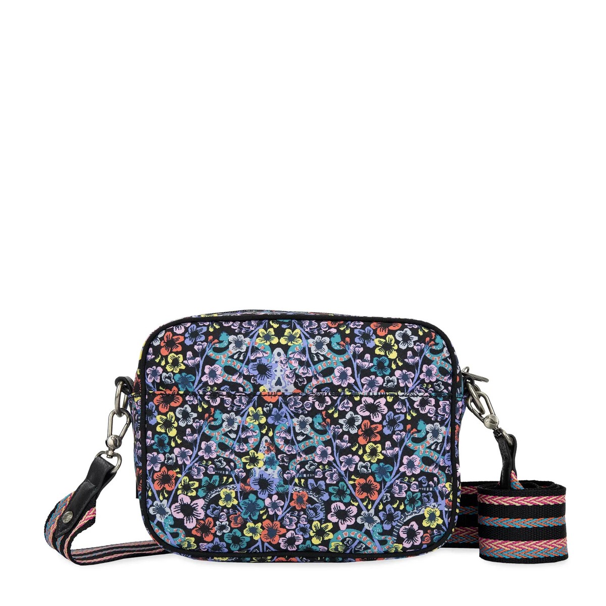 PORRASSO Sac à Bandoulière Femme Multi-Poches En Nylon - Sac Messager Léger Pour Voyage, Randonnée Et Usage Quotidien