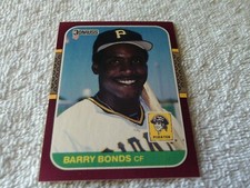1987  BARRY  BONDS   ROOKIE   DONRUSS #163    GEM  MINT    BASEBALL OPENING  DAY