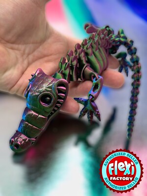 Flexi Alligator/ Crocodile Articulated 3D Printed Fidget Toy. Authorized Seller