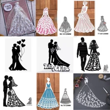 Bride Groom Metal Cutting Dies Scrapbooking Cut Embossing Stencils Craft Mould