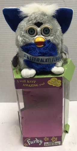 Furby Special Millennium Edition 1999 Blue Electronic By Tiger 70-894 In Box