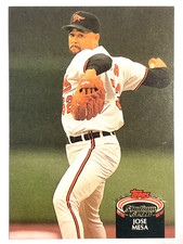 JOSE MESA Baltimore Orioles, Indians 1992 Topps Stadium Club Baseball Card #888