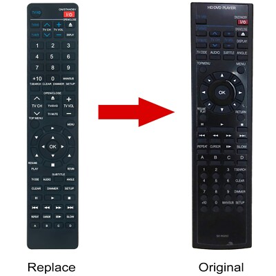 SE-R0252 Replace Remote for Toshiba DVD Player HD-A2KU HD-A2 HD-A20 HD-A2W HDA35
