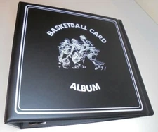 bcw black basketball  album 3 inch binder protect display