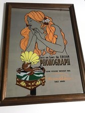 Quadro A Specchio Vintage Phonograph Thomas Edison