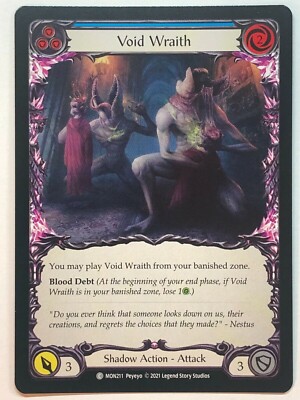 Flesh And Blood Monarch Void Wraith (Blue) MON211  NM/M