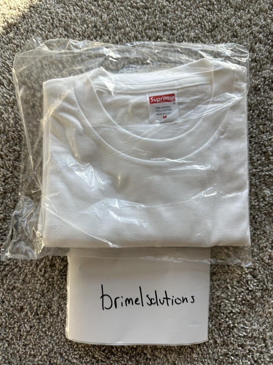 New - Supreme Bandana Box Logo Tee White/Navy FW19 - Size Medium