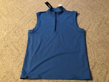 Adidas Golf Vest Clima Cool 1/4 Zip Blue New With Tags Men's Small Ray Blue