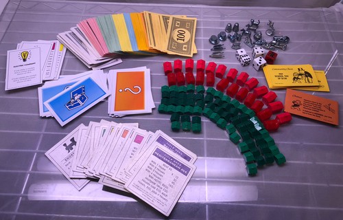 Monopoly Game Replacement Parts Pieces Money Cards Houses