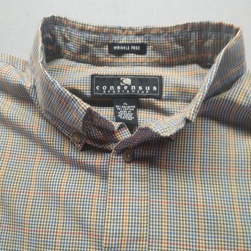 Consensus Sportswear Wrinkle Free Men's Dress Shirt Size Extra Large - Picture 2 of 11