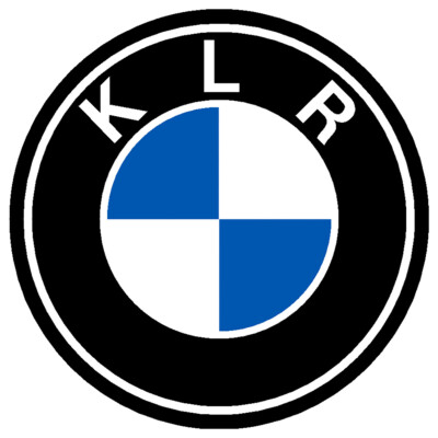 Reflective Kawasaki KLR Roundels (Blue)