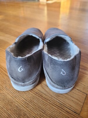 Olukai Hele Malie Suede Gray Loafers size 13 | eBay