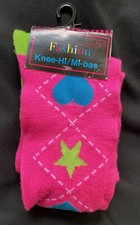 Fashion Knee Hi Socks Sz 6-8 Girls Pattern Bright Vibrant Colors NWT