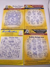 Lot Of Four Aunt Martha  S Hot Iron transfers 3982, 3951, 3995, 3919