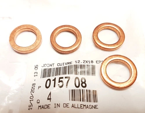 4X Turbo Oil Feed Pipe Washers For Citroen Peugeot 1.6HDi 015708