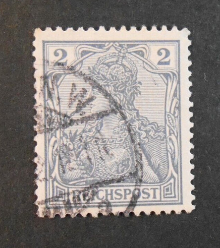 GERMANY,GERMANY EMPIRE 1900 "Figures Allegoriche REICHPOST" 2pf USED Mic.53