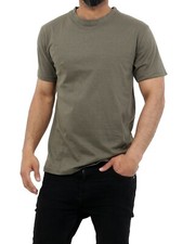 2x Mens Plain Short Sleeve T-Shirt Men Top Slim Fit Round Hem Crew Neck Casual 