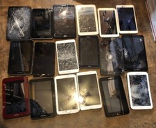 Lot of 18 Samsung Tab GT-P3113 SM-T210 T377V T387V T230 T217 T230 T280 BROKEN