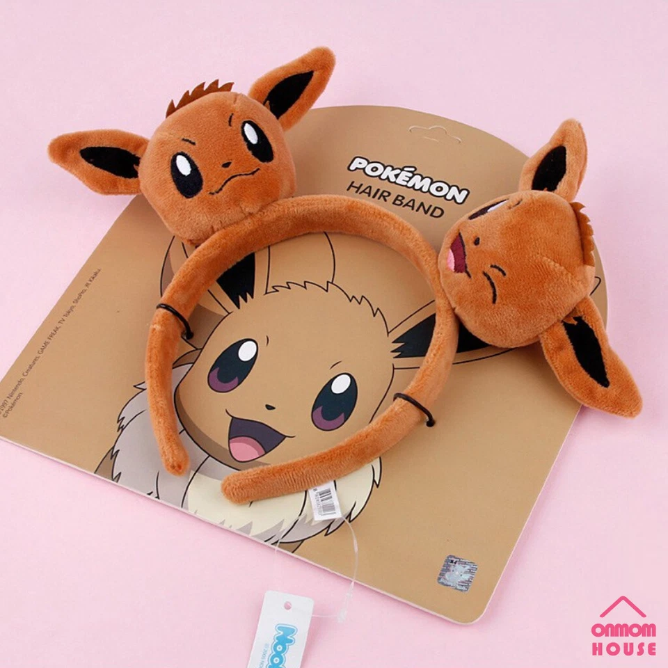 Pokemon Eevee Head Hair Band Accessories Party Kids Cosplay Anime Costume - Image 2 of 2