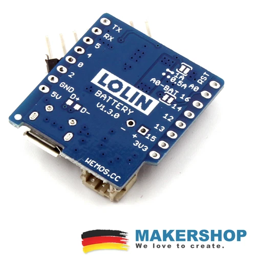 Original v1.3 Battery Shield Batterie Lipo Erweiterung für Wemos Lolin D1 Mini